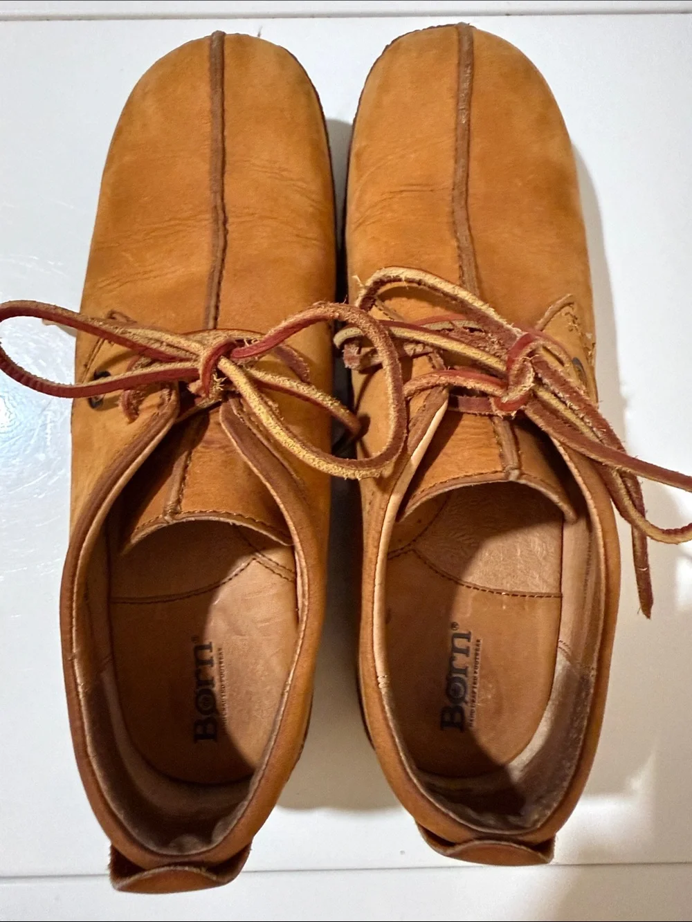 Born Sahara W1244 Brown Nubuck Leather Driving Oxford Moccasins